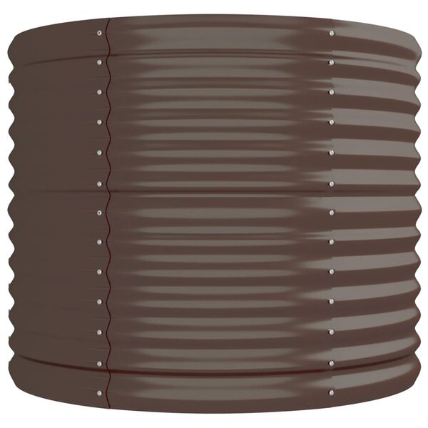 vidaXL barna horganyzott acél kerti magaságyás 296x80x68 cm