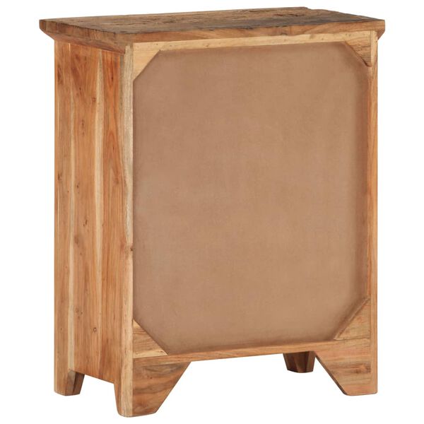 vidaXL tömör akácfa és újrahasznosított fa tálalószekrény 60x33x75 cm