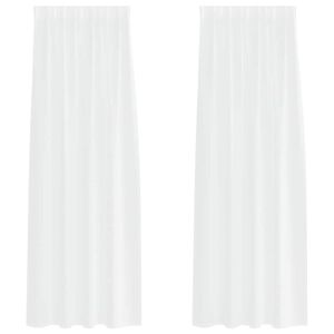 vidaXL Voile F&uuml;gg&ouml;ny 2 db Feh&eacute;r 260 x 140 cm Poli&eacute;szter