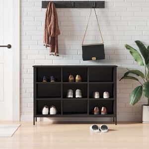 vidaXL fekete szerelt fa cipőszekr&eacute;ny 100 x 35 x 70 cm
