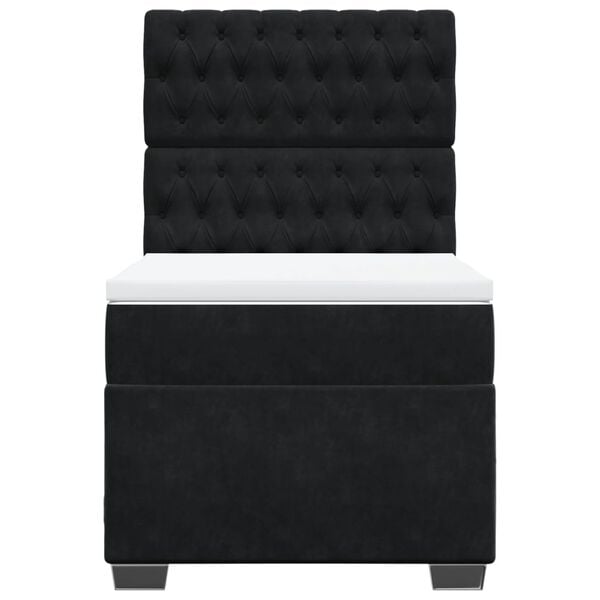 vidaXL fekete b&aacute;rsony rug&oacute;s &aacute;gy matraccal 80 x 200 cm