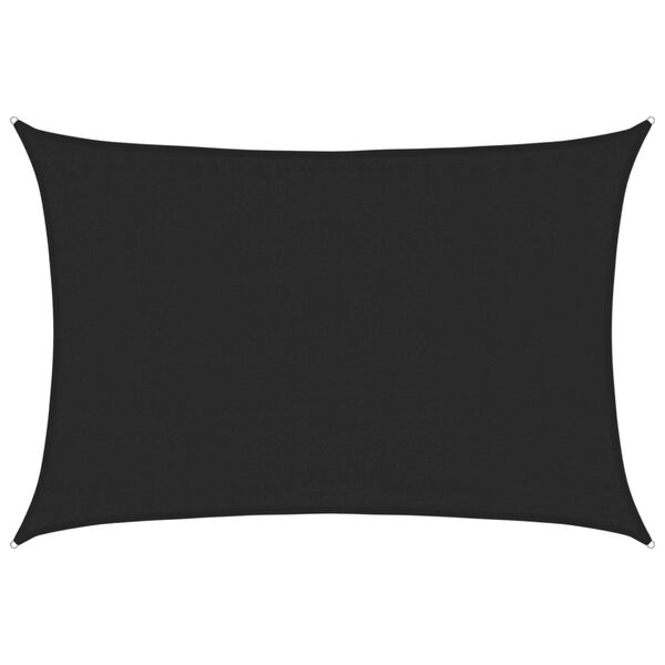 vidaXL fekete HDPE napvitorla 160 g/m&sup2; 3,5 x 5 m