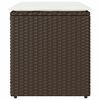 vidaXL 2 db barna polyrattan kerti szék párnával 40x40x43 cm