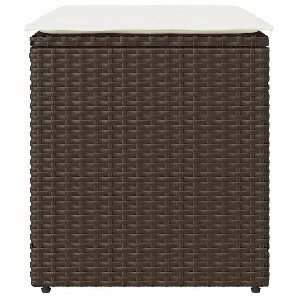 vidaXL 2 db barna polyrattan kerti szék párnával 40x40x43 cm