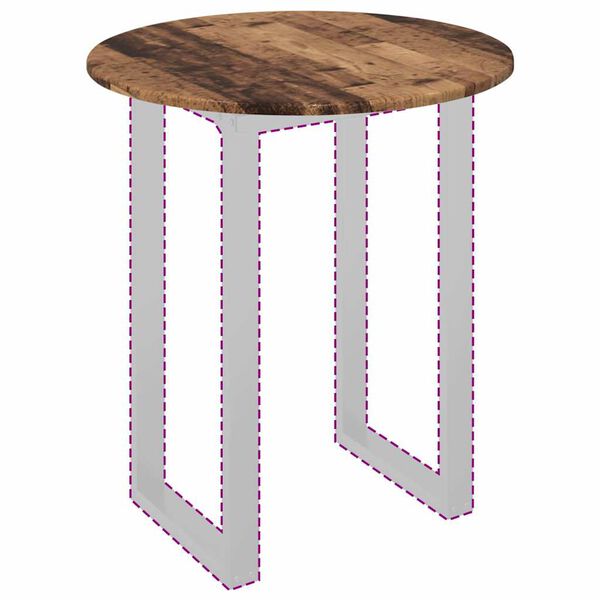 vidaXL Asztallap R&eacute;gi fa 60 x 60 x 1,5 cm Faanyag