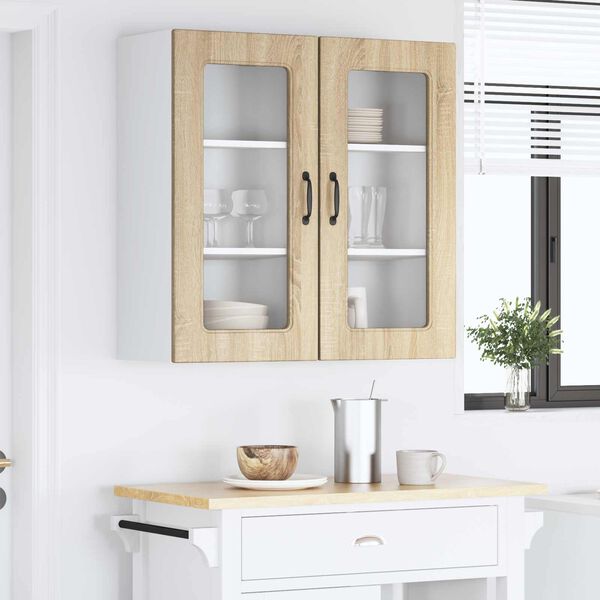 vidaXL Konyhaszekr&eacute;ny Kalmar 2 pcs Sonoma t&ouml;lgy 40 x 31 x 80 cm