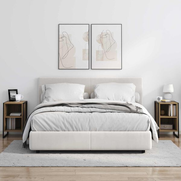 vidaXL &Eacute;jjeli asztal Műv&eacute;szi t&ouml;lgy 39.5 x 30 x 50 cm Faanyag