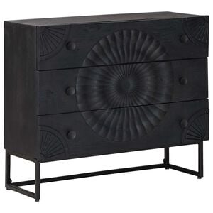 vidaXL Fi&oacute;kos szekr&eacute;ny Fekete 75 x 30 x 65 cm