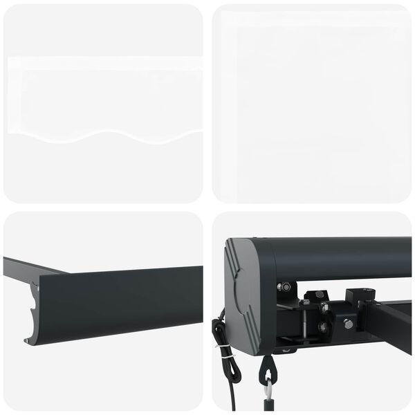 vidaXL Napernyő Feh&eacute;r 400 x 300 x 165 cm Pamut &eacute;s Alum&iacute;nium