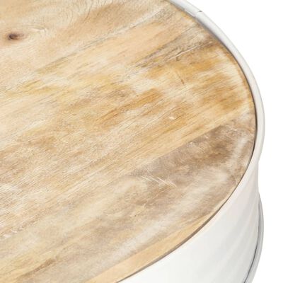vidaXL fehér tömör mangófa dohányzóasztal 68 x 68 x 36 cm