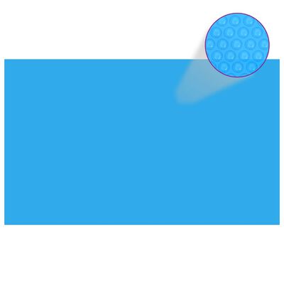 vidaXL kék, négyszögletes PE medencetakaró 1000 x 600 cm