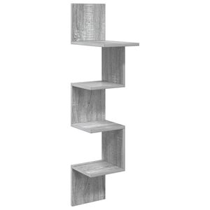 vidaXL Falpolc Falra szerelhető Sz&uuml;rke Sonoma 32 x 21 x 107 cm