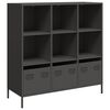 vidaXL fekete ac&eacute;l magasszekr&eacute;ny 101,5 x 39 x 103,5 cm