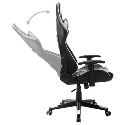 vidaXL fekete és fehér műbőr gamer szék