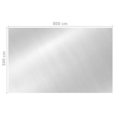 vidaXL ezüstszínű napelemes lebegő PE medencefólia 8 x 5 m