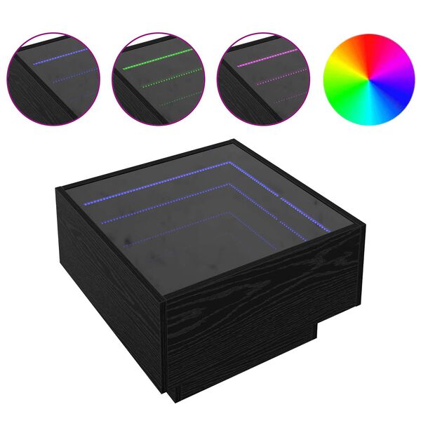 vidaXL Doh&aacute;nyz&oacute;asztal Musta tammi 50 x 50 x 30 cm Faanyag