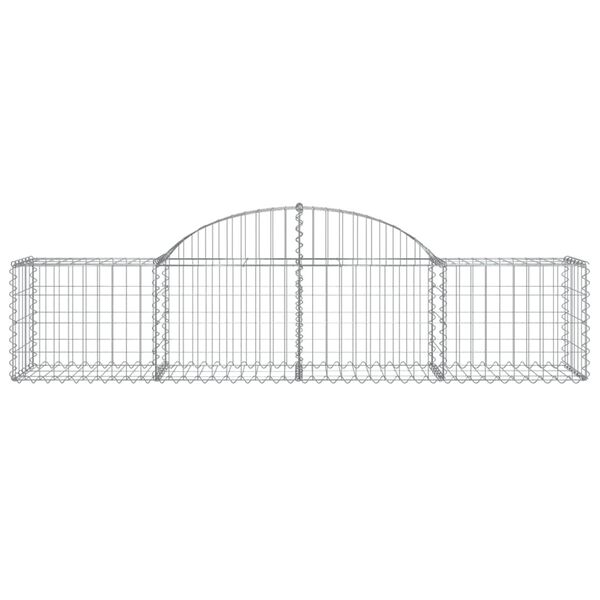 vidaXL 18 db íves horganyzott vas gabion kosár 200x50x40/60 cm