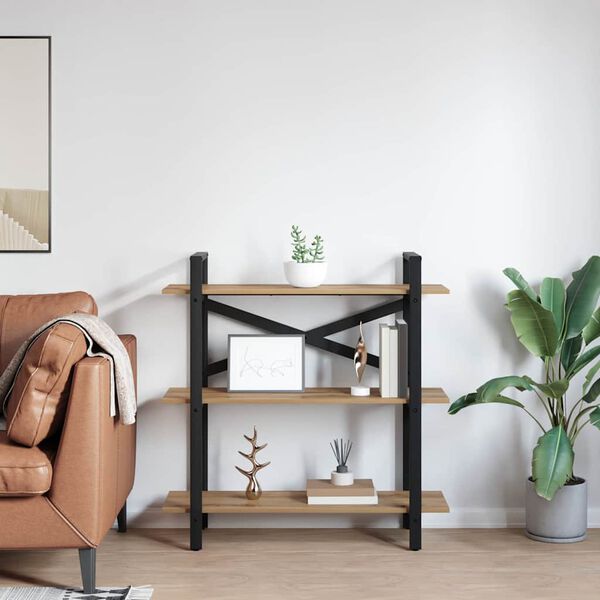 vidaXL K&ouml;nyvespolc Artisan t&ouml;lgy 100 x 33,5 x 102 cm Faanyag