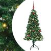 vidaXL Sarok Műkar&aacute;csonyfa 150 LED-del Z&ouml;ld 150 cm PVC &eacute;s f&eacute;m