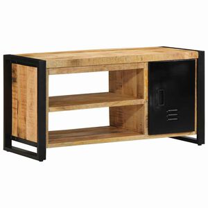 vidaXL Cipőpad Barna 100 x 40 x 50 cm T&ouml;m&ouml;r mang&oacute;fa