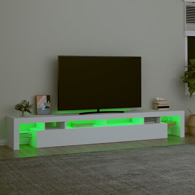 vidaXL fehér TV-szekrény LED-lámpákkal 260x36,5x40 cm