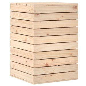 vidaXL t&ouml;m&ouml;r fenyőfa szennyeskos&aacute;r 44 x 44 x 66 cm