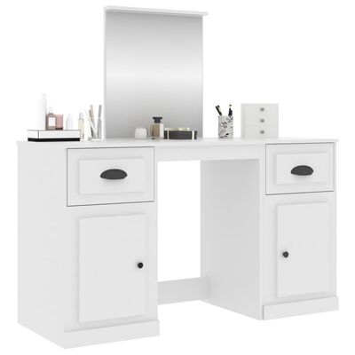 vidaXL fehér fésülködőasztal tükörrel 130 x 50 x 132,5 cm