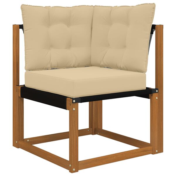 vidaXL K&uuml;lt&eacute;ri kanap&eacute; p&aacute;rna 3 pcs B&eacute;zs Poli&eacute;szter