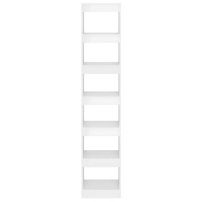 vidaXL magasfényű fehér térelválasztó könyvszekrény 40 x 30 x 198 cm