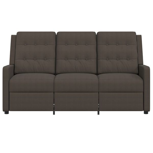 vidaXL 3 személyes barna szövet dönthető masszázsfotel