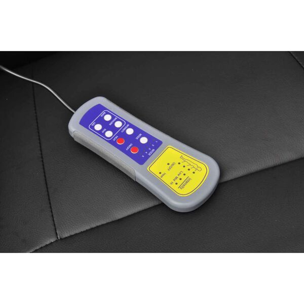 vidaXL fekete műbőr massz&aacute;zssz&eacute;k l&aacute;bzs&aacute;mollyal