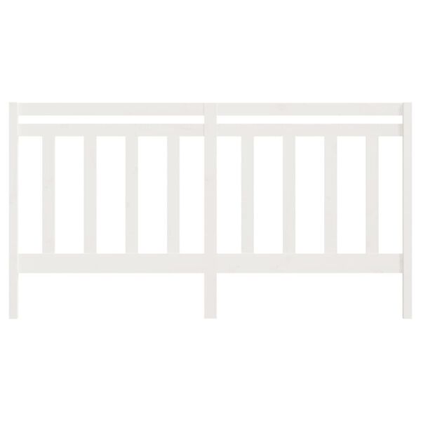 vidaXL feh&eacute;r t&ouml;m&ouml;r fenyőfa &aacute;gyfejt&aacute;mla 206 x 4 x 100 cm