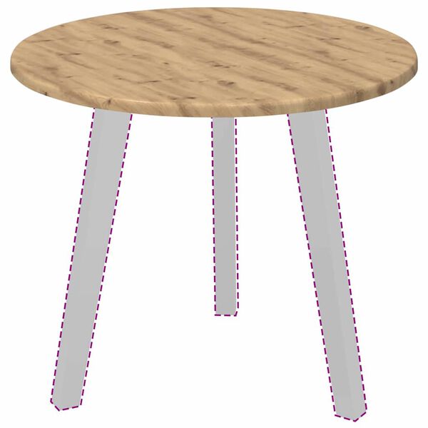 vidaXL Asztallap k&eacute;zműves t&ouml;lgy 50 x 50 x 1,5 cm Faanyag