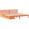 vidaXL viaszbarna tömör fenyőfa ágy matrac nélkül 180 x 200 cm