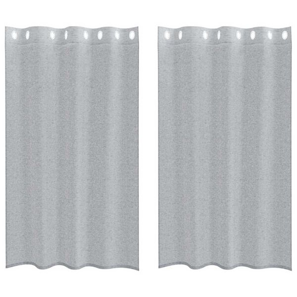 vidaXL Voile F&uuml;gg&ouml;ny 2 pcs S&ouml;t&eacute;tsz&uuml;rke 175 x 140 cm Poli&eacute;szter