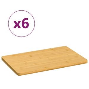 vidaXL 6 db bambusz reggelizőt&aacute;lca 22 x 14 x 0,8 cm