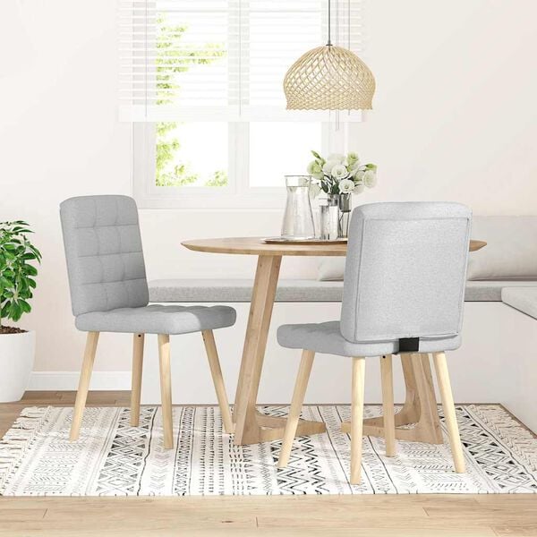 vidaXL étkezőszékek 2 db Felhőszürke szövet