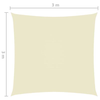 vidaXL krémszínű négyzet alakú oxford-szövet napvitorla 3 x 3 m