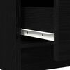 vidaXL fekete t&ouml;lgy szerelt fa t&aacute;lal&oacute;szekr&eacute;ny fi&oacute;kos 71x35x65 cm