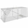 vidaXL horganyzott vas &aacute;llatcsapda 64,5 x 25 x 26,5 cm