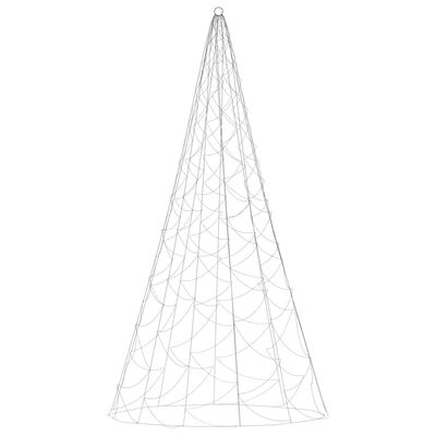 vidaXL karácsonyfa zászlórúdon 500 meleg fehér LED-del 300 cm