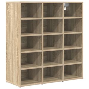 vidaXL Cipőszekr&eacute;ny 77,5 x 30 x 83,5 cm Szerelt Fa Sonoma T&ouml;lgy
