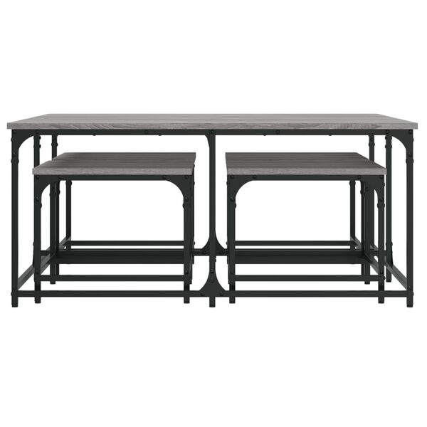 vidaXL 5 db sz&uuml;rke sonoma sz&iacute;nű szerelt fa rak&aacute;solhat&oacute; doh&aacute;nyz&oacute;asztal