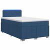 vidaXL Boxspring &aacute;gy matraccal LED szalagokkal K&eacute;k 120 x 190 cm Sz&ouml;vet