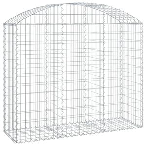vidaXL &iacute;ves horganyzott vas gabion kos&aacute;r 150x50x120/140 cm