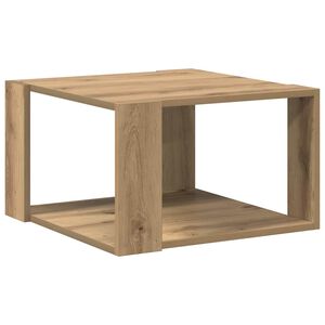 vidaXL Doh&aacute;nyz&oacute;asztal Artisan t&ouml;lgy 51,5 x 51,5 x 30 cm Szerelt Fa