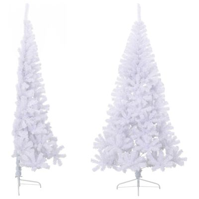 vidaXL fehér PVC fél műkarácsonyfa állvánnyal 210 cm