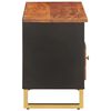 vidaXL barna és fekete tömör mangófa TV-szekrény 100x33,5x46 cm