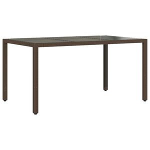 vidaXL barna polyrattan &uuml;veglapos kerti asztal 150 x 90 x 75 cm
