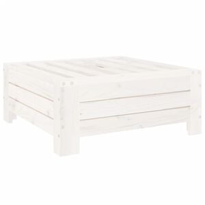 vidaXL feh&eacute;r t&ouml;m&ouml;r fenyőfa napernyőtalp-burkolat